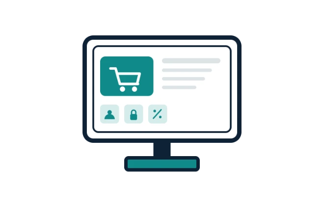Illustration of a retail service terminal app