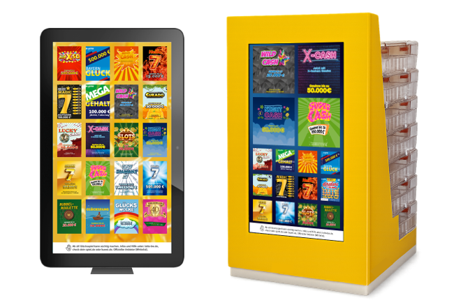 Digitales Rubbel Karten Display Bildschirm für Lotterie Einzelhandel Geschäfte
